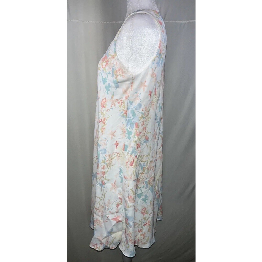 Lauren Ralph Lauren Women's Floral Crepe Dress White Size 8 Long Length - Picture 9 of 10